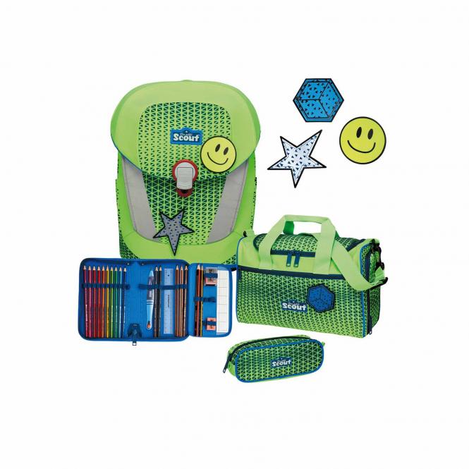 Scout Sunny II Schulranzen-Set 4-teilig mit Sporttasche DIN Neon Green  Gecko | jetzt online kaufen auf Koffer.de ✓