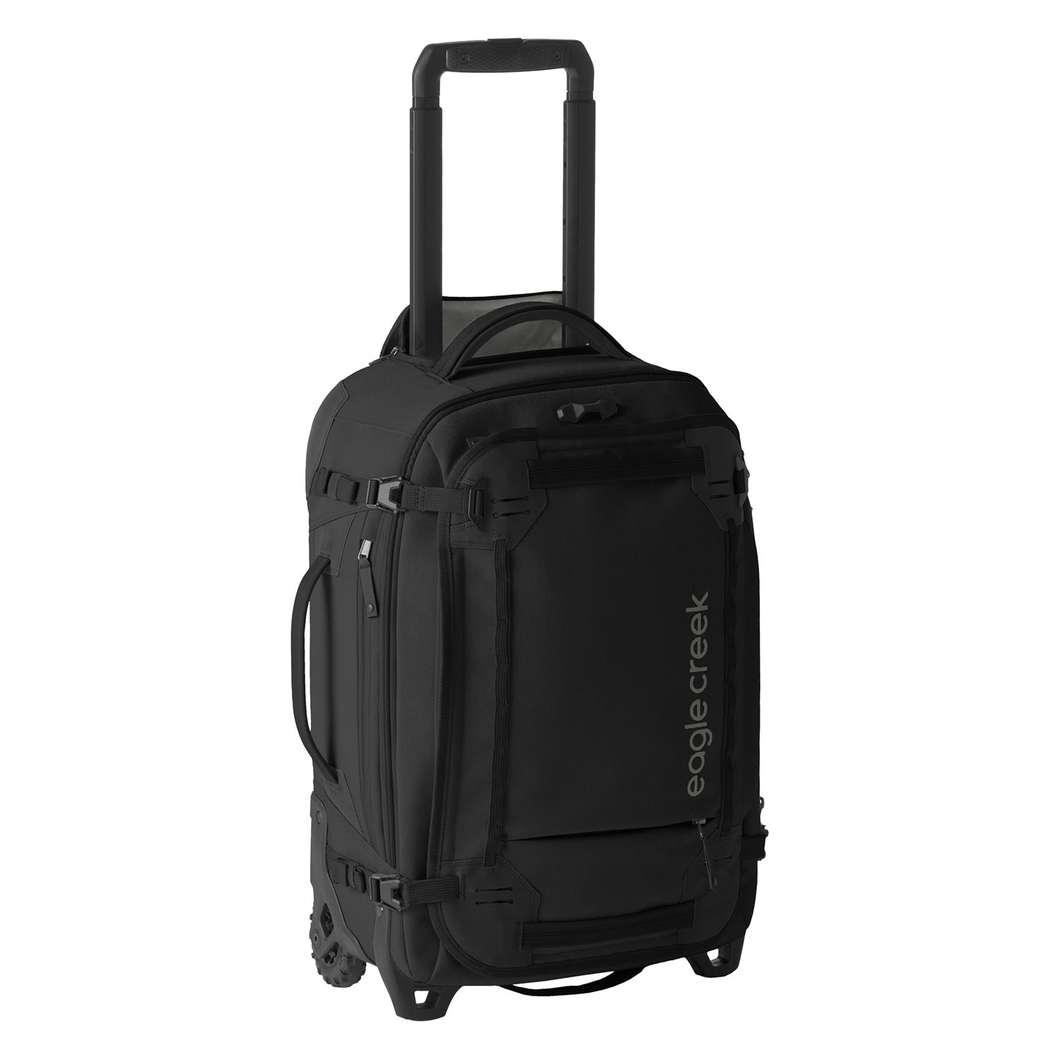 Eagle Creek Gear Warrior XE 2-Wheel Convertible Carry-On 50L Rollkoffer mit Rucksacktragegurten Black