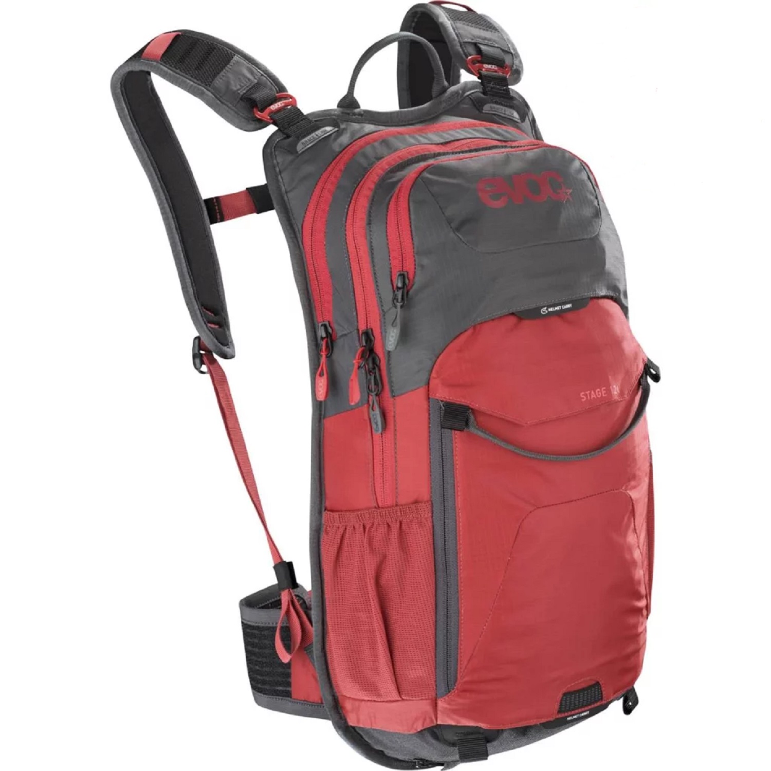 evoc STAGE 12 Fahrradrucksack carbon grey/chili red