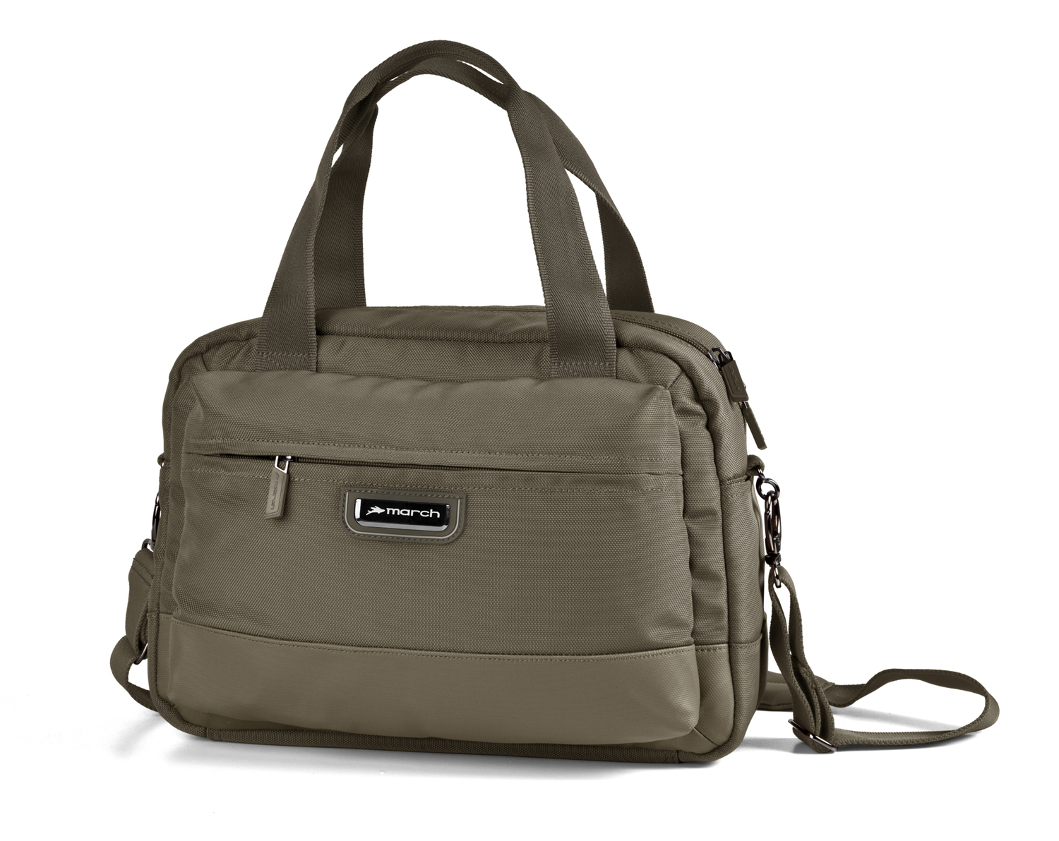 March bags stow a&#039 way Schultertasche Laptopfach 13 Zoll bronze