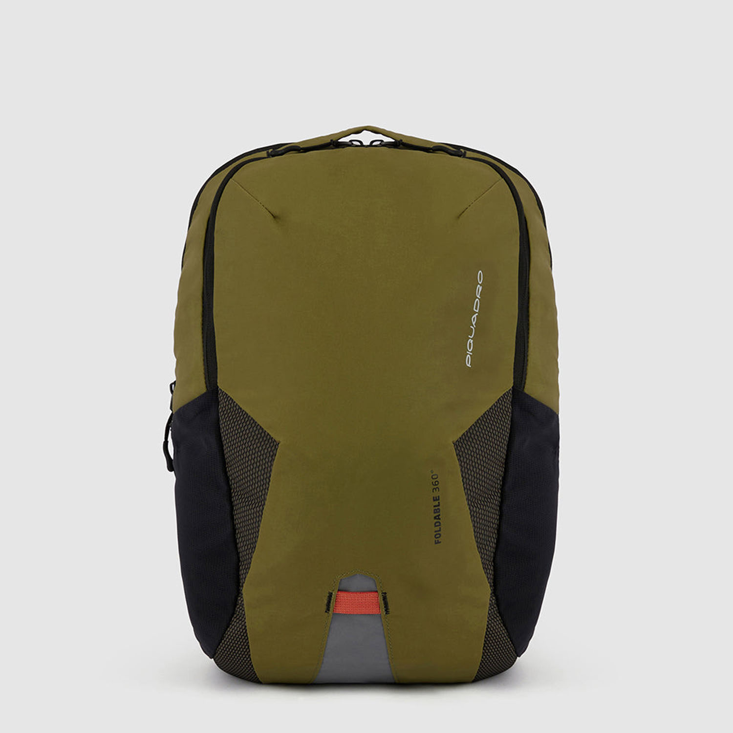 Piquadro Foldable Faltbarer Laptop-Rucksack aus rezykliertem Stoff Militärgrün