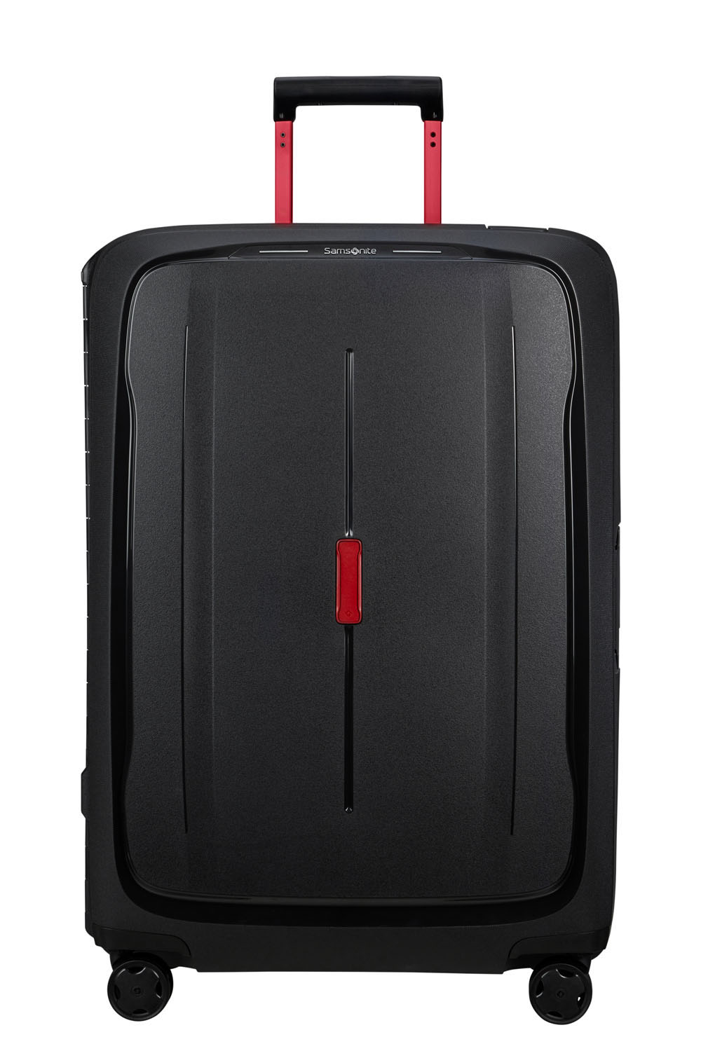 Samsonite Essens Trolley mit 4 Rollen 75cm + GRATIS HOTELGUTSCHEIN Charcoal/Red