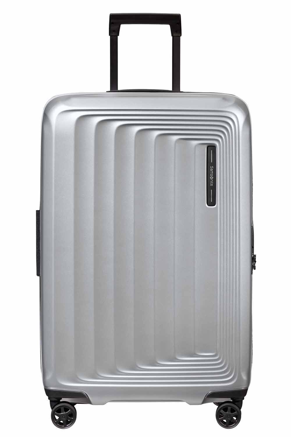 Samsonite Nuon Trolley mit 4 Rollen erweiterbar 69cm + GRATIS HOTELGUTSCHEIN Matt Silver