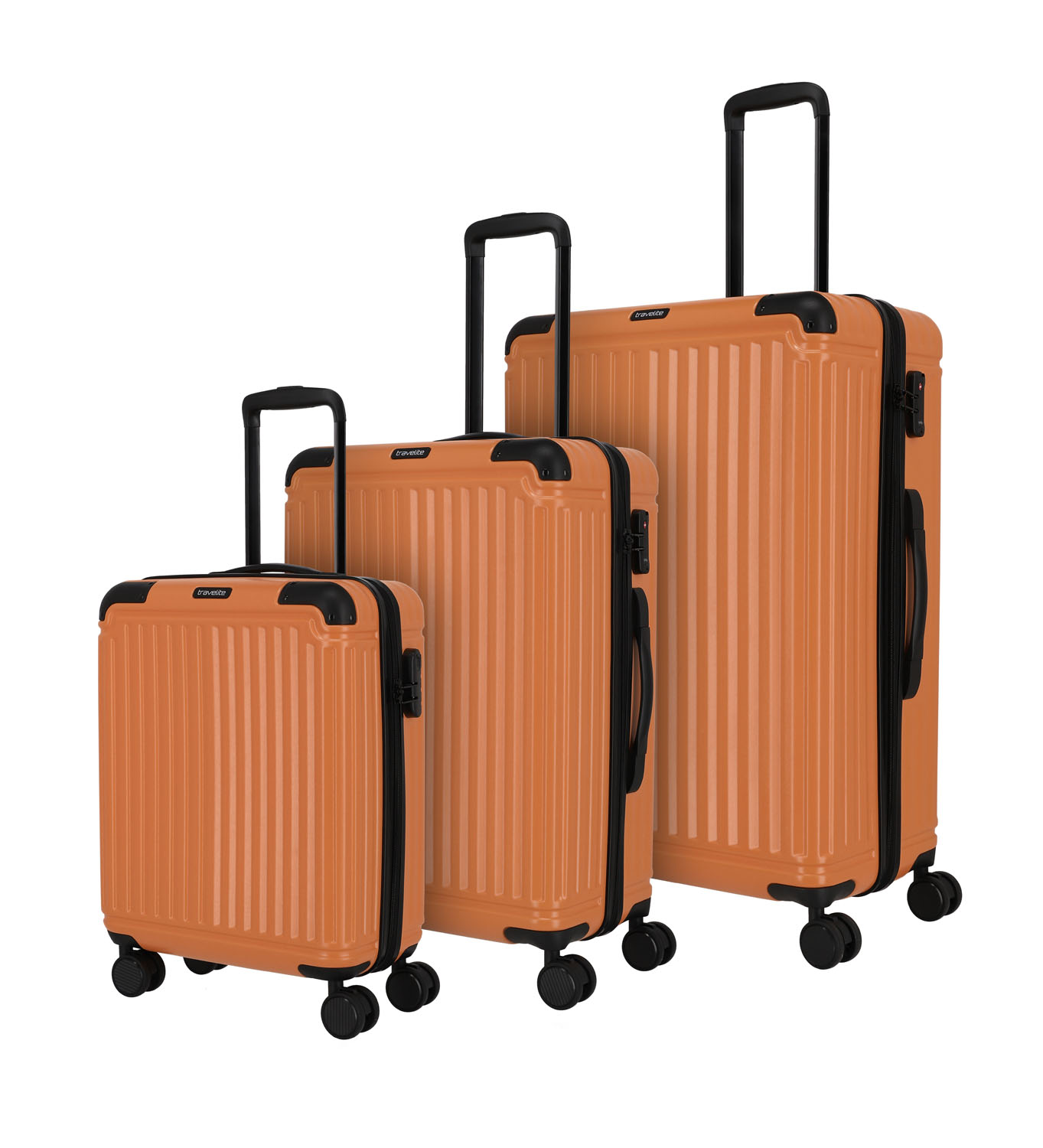Travelite Cruise 3-tlg. Koffer-Set, 4w L/M/S Koralle | jetzt online kaufen  auf Koffer.de ✓