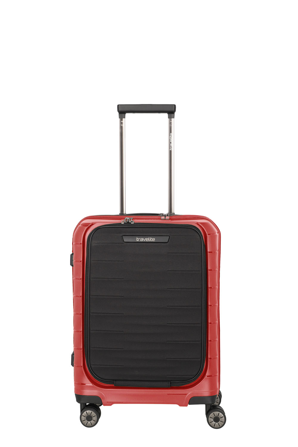 Travelite Mooby Trolley S mit Vortasche, 4-Rollen Rot