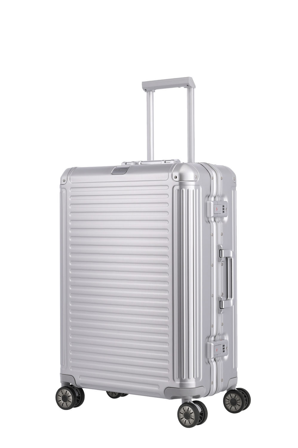 Travelite Next Aluminium-Trolley M, 4 Rollen Silber | jetzt online kaufen  auf Koffer.de ✓