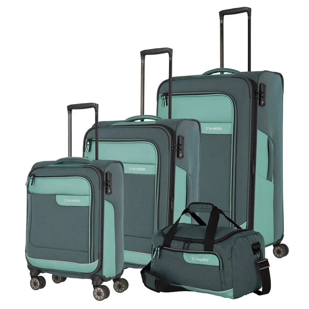 Travelite Viia Trolley-Set 4-Rad L erw./M erw./S/Reisetasche Eukalyptus |  jetzt online kaufen auf Koffer.de ✓