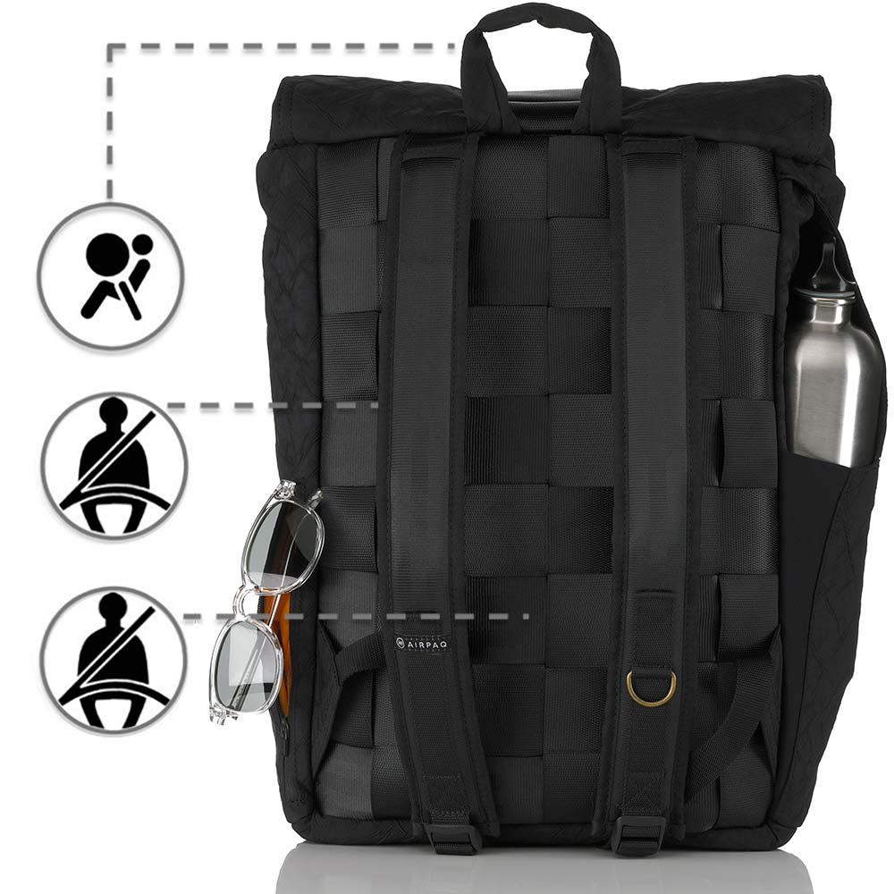 Airpaq 2.0 Unicolor Rolltop-Rucksack mit Laptopfach Black Uni | jetzt  online kaufen auf Koffer.de ✓