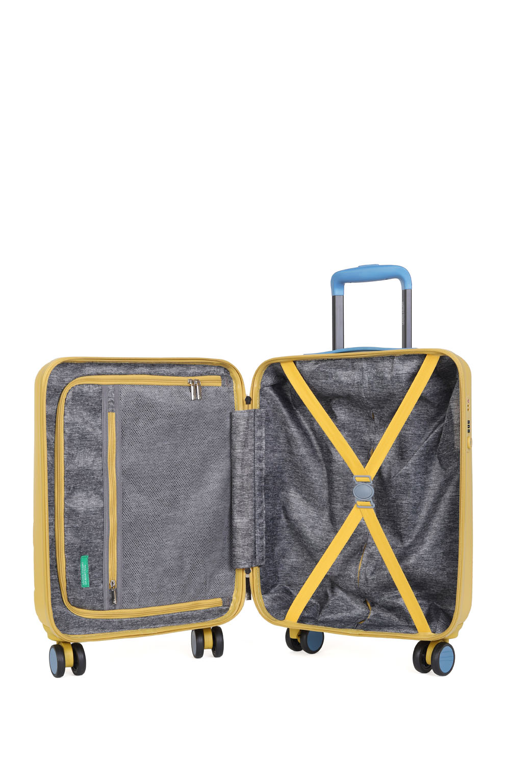 Benetton ULTRA LOGO Trolley mit 4 Rollen M Gelb / Blau | jetzt online auf  Koffer.de kaufen ✅